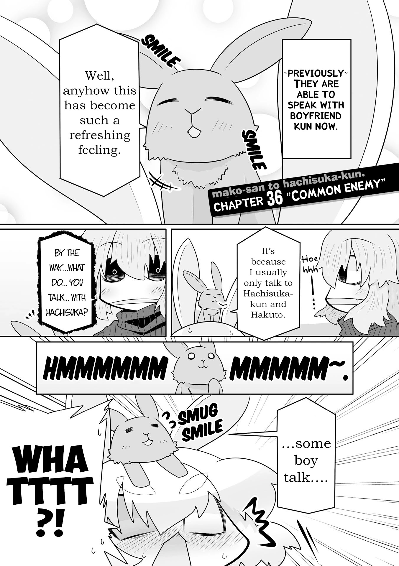 Mako-san to Hachisuka-kun. Chapter 36 page 1 - Chapter 36: Common Enemy