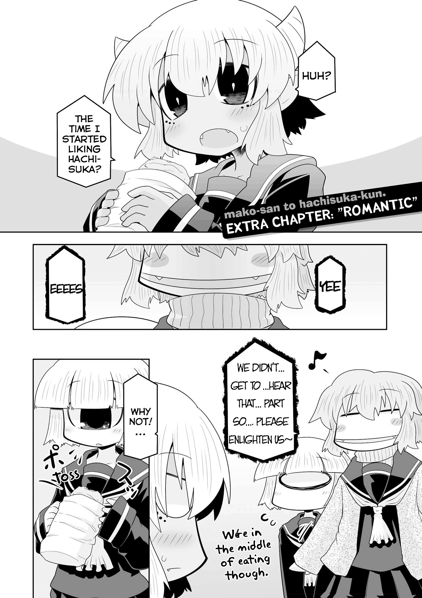 Mako-san to Hachisuka-kun. Chapter 38.5 page 1 - Chapter 38.5: Romantic