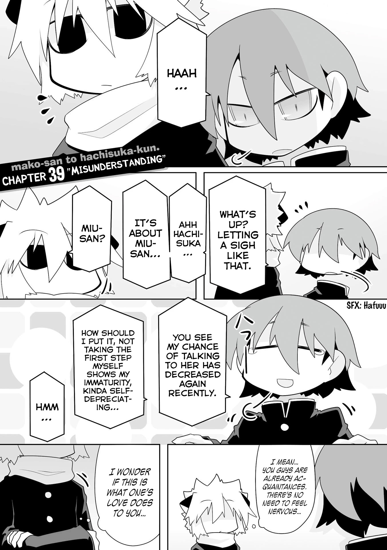 Mako-san to Hachisuka-kun. Chapter 39 page 1 - Chapter 39: Misunderstanding