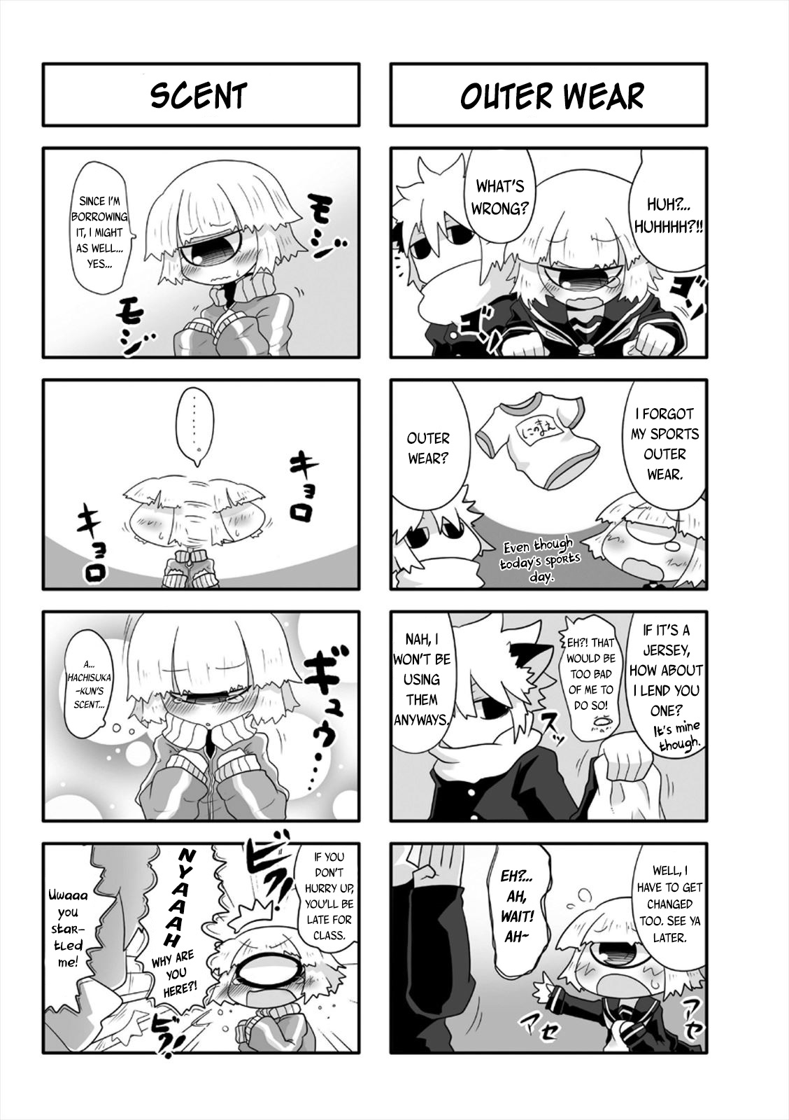 Mako-san to Hachisuka-kun. Chapter 4.5 page 1 - Chapter 4.5: Outer Wear/Scent