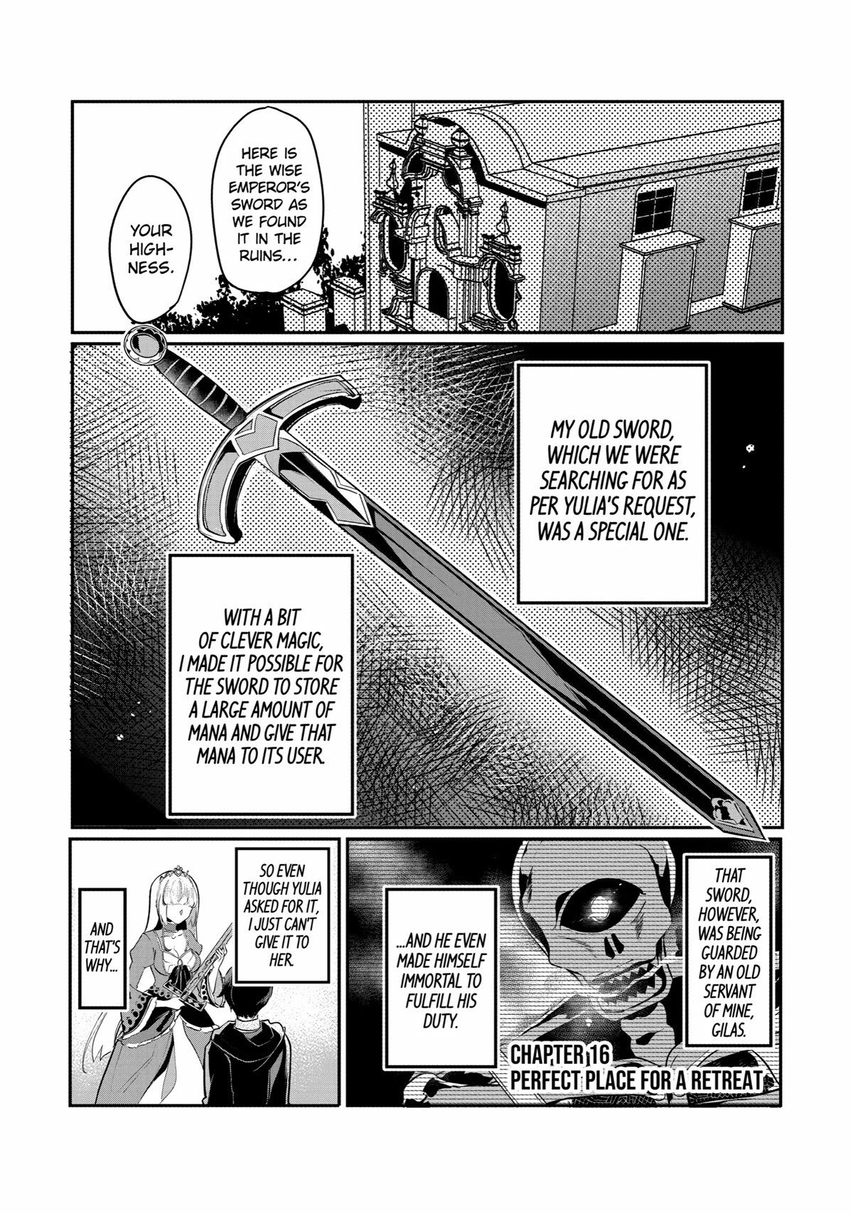 Mamono wo Shitagaeru "Teiin" wo Motsu Tensei Kenjya~ Katsute no Maho to Jyuma de Hissori Saikyo no Bokensha ninaru~ Chapter 16 page 1 - Chapter 16: Perfect Place for a Retreat