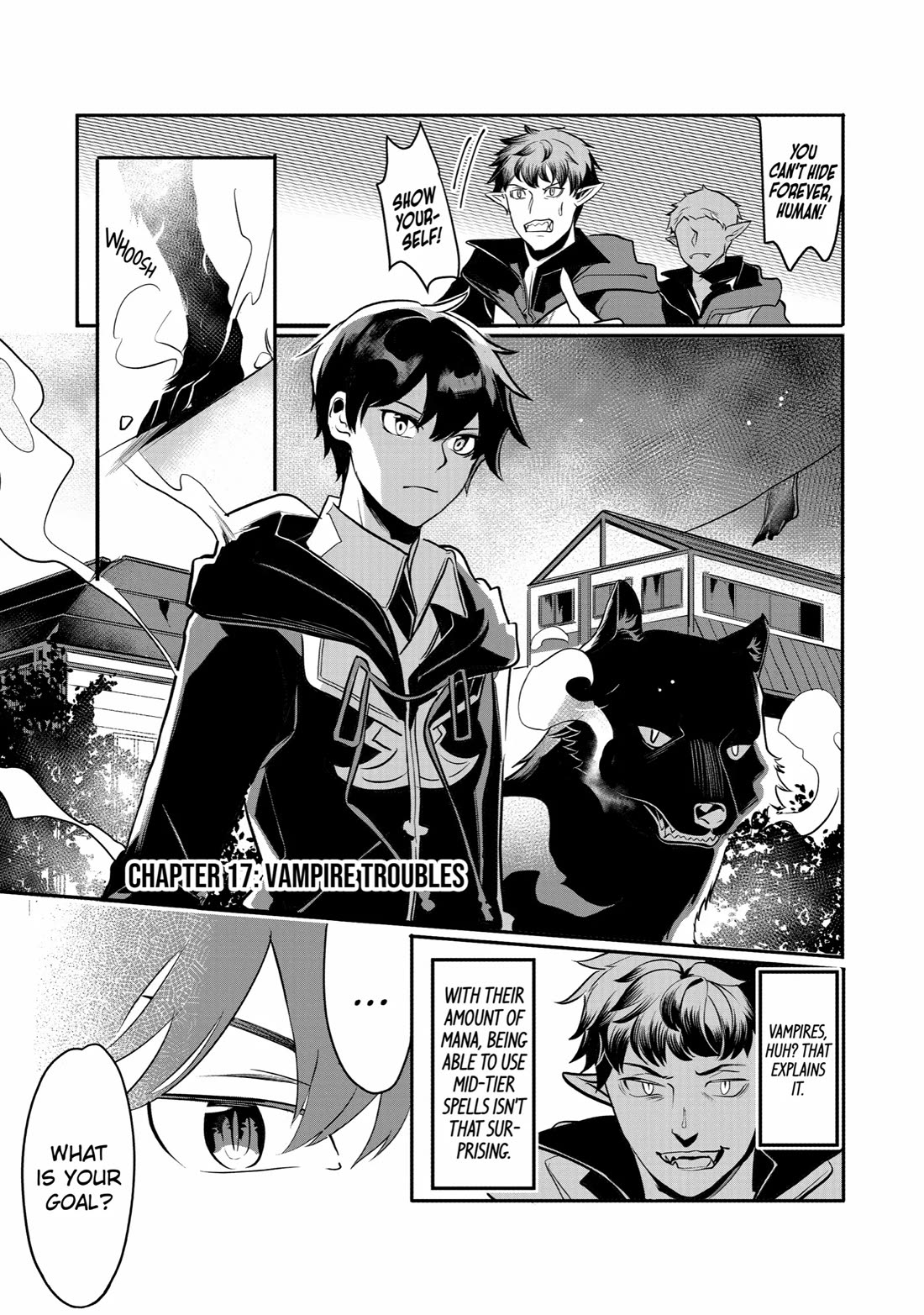 Mamono wo Shitagaeru "Teiin" wo Motsu Tensei Kenjya~ Katsute no Maho to Jyuma de Hissori Saikyo no Bokensha ninaru~ Chapter 17 page 1 - Chapter 17: Vampire Troubles
