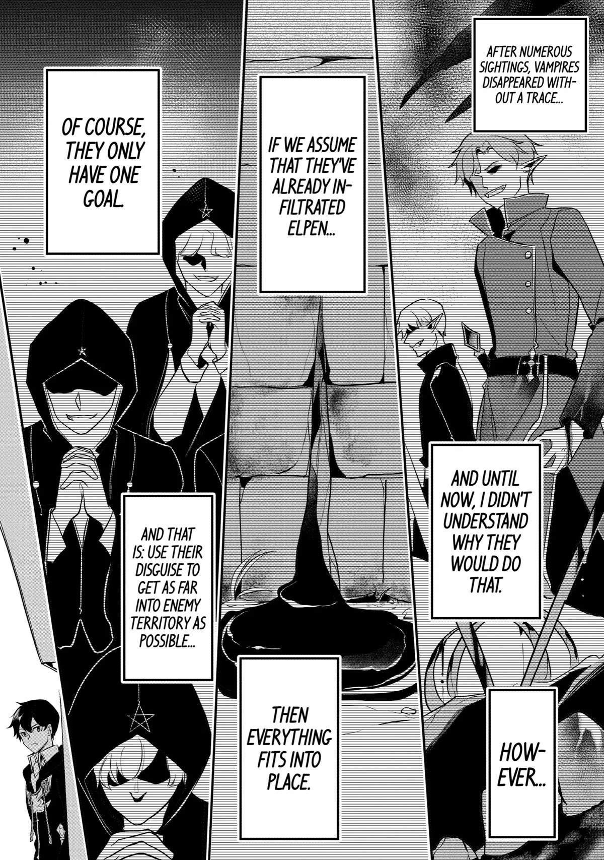 Mamono wo Shitagaeru "Teiin" wo Motsu Tensei Kenjya~ Katsute no Maho to Jyuma de Hissori Saikyo no Bokensha ninaru~ Chapter 19 page 1 - Chapter 19: Vampires on the Move