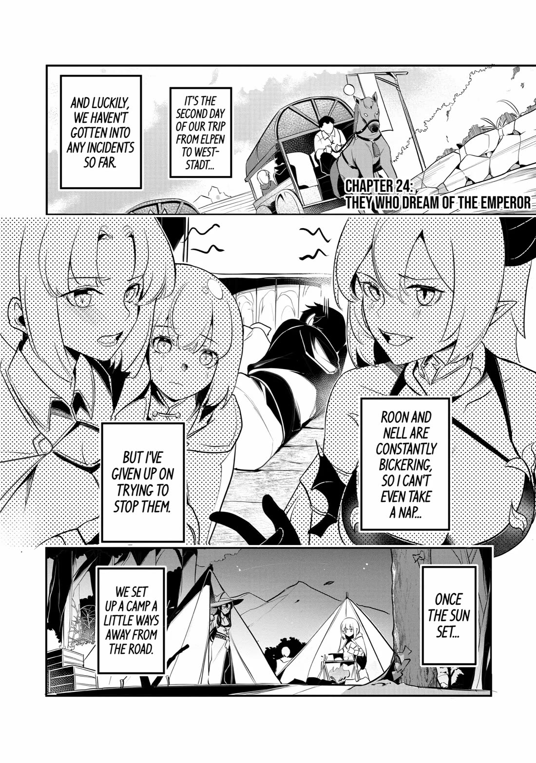 Mamono wo Shitagaeru "Teiin" wo Motsu Tensei Kenjya~ Katsute no Maho to Jyuma de Hissori Saikyo no Bokensha ninaru~ Chapter 24 page 1 - Chapter 24: They Who Dream of the Emperor