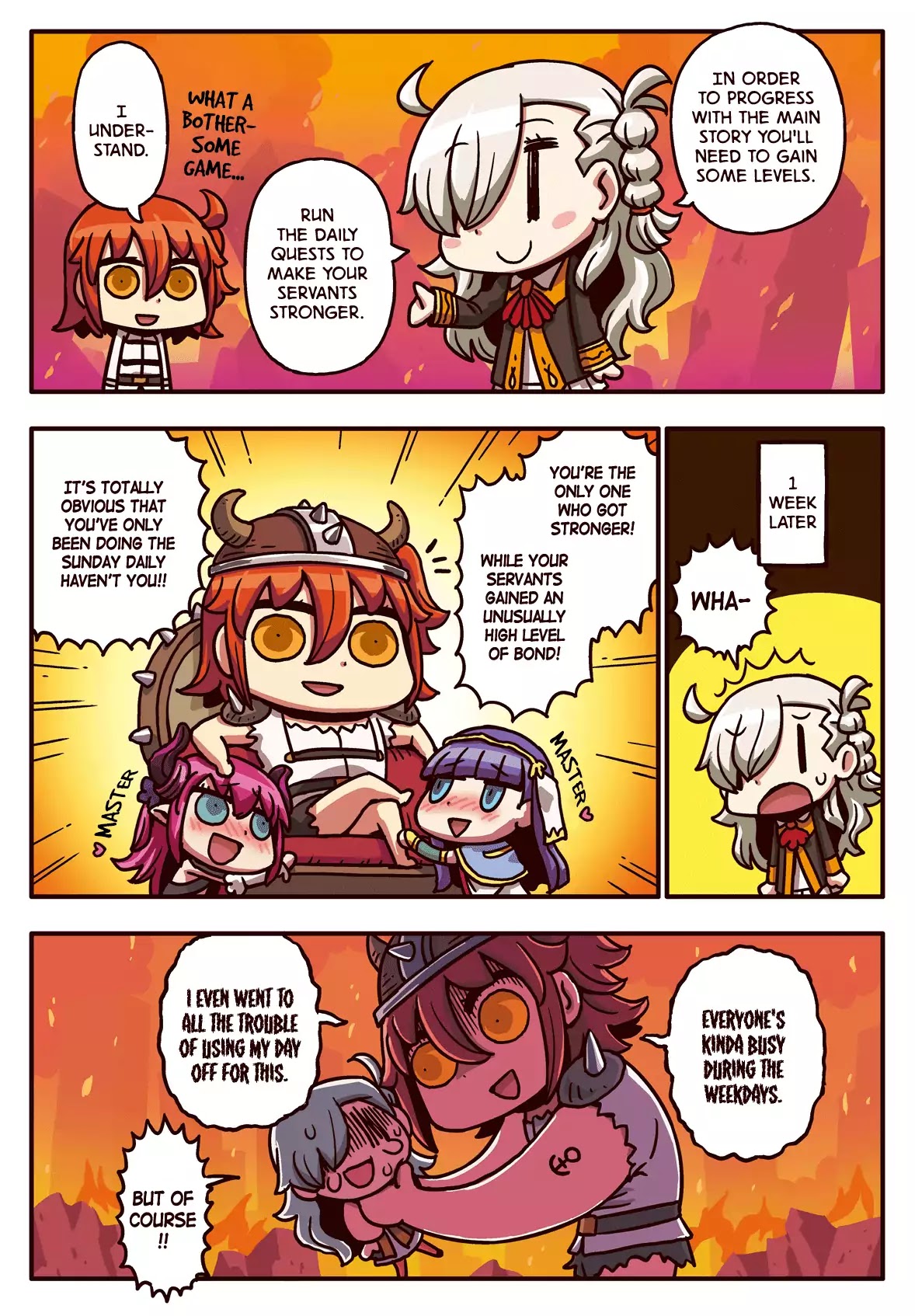 Manga de Wakaru! Fate/Grand Order Chapter 1.12 page 1 - Vol.1 Chapter 12: Let's Do Daily Quests!