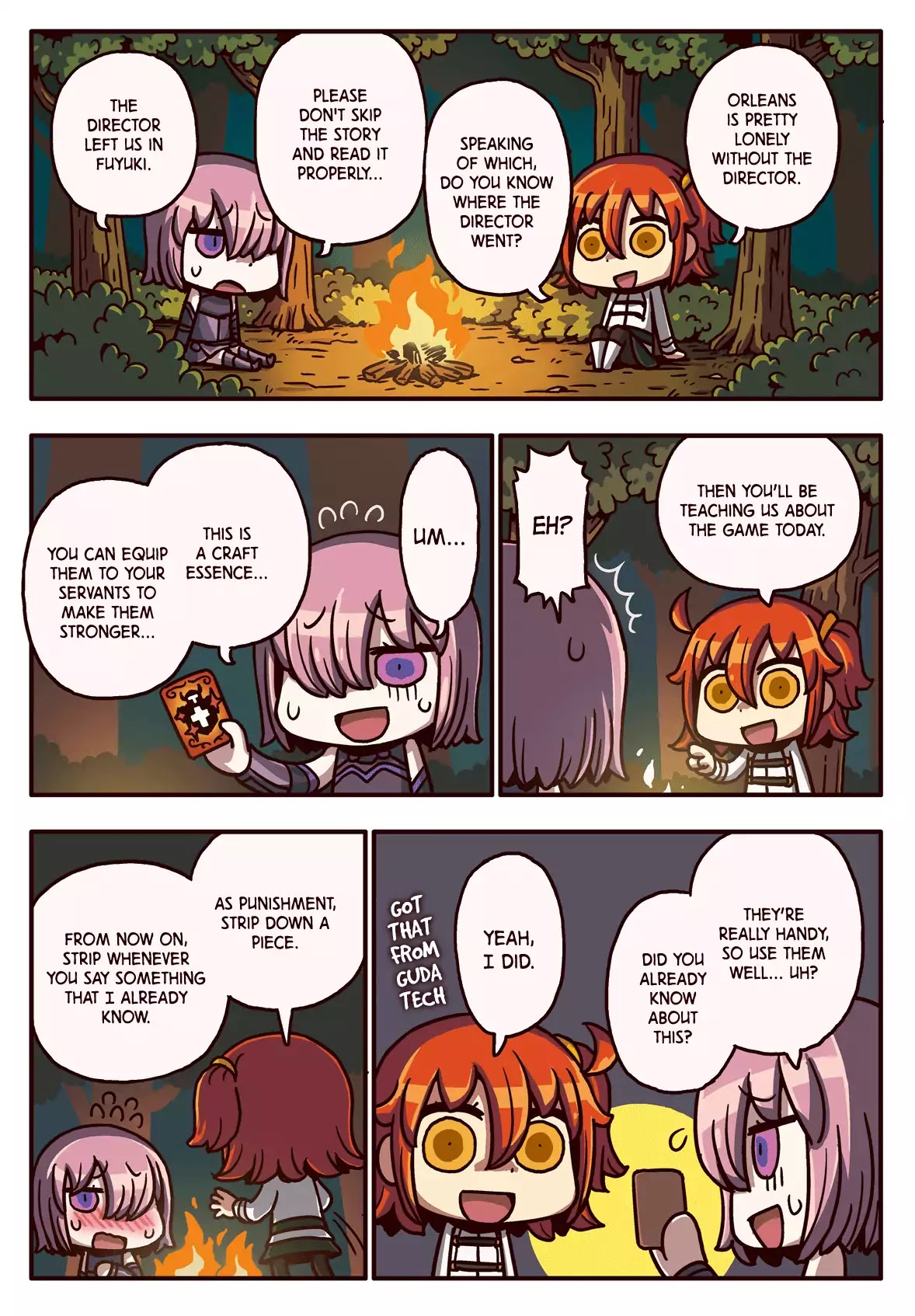 Manga de Wakaru! Fate/Grand Order Chapter 1.14 page 1 - Vol.1 Chapter 14: Let's Equip Craft Essences!