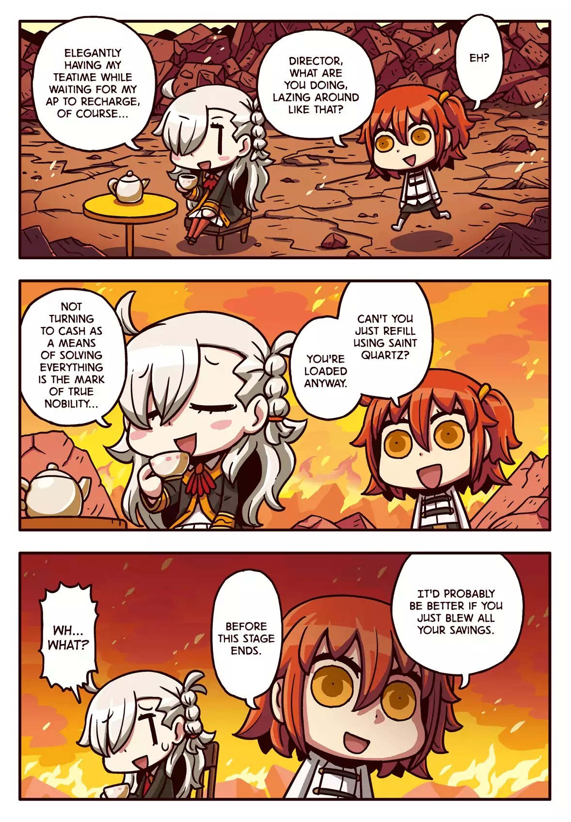 Manga de Wakaru! Fate/Grand Order Chapter 1.8 page 1 - Vol.1 Chapter 8: Manage AP Efficiently