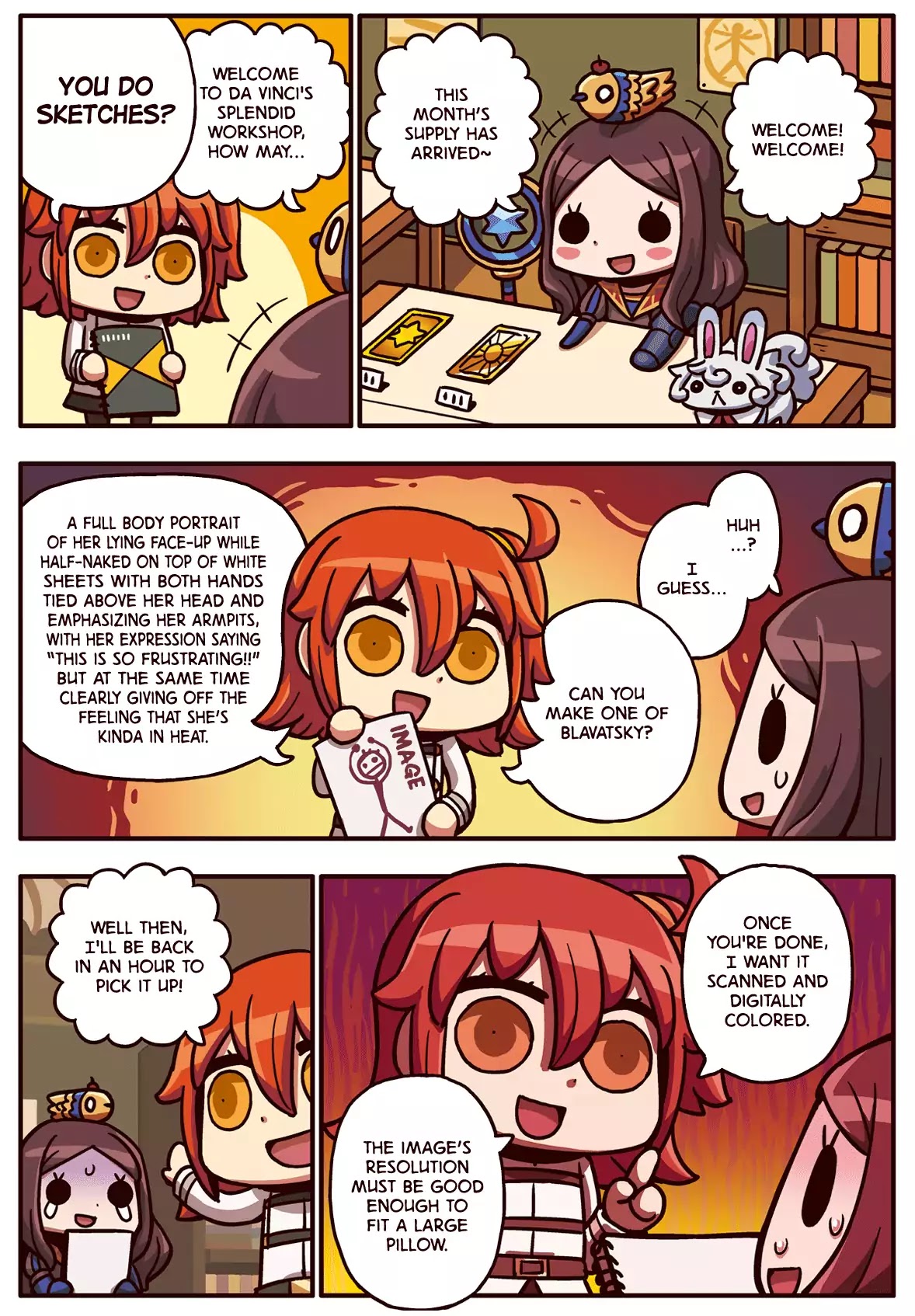 Manga de Wakaru! Fate/Grand Order Chapter 2.26 page 1 - Vol.2 Chapter 26: Both Hands Above Her Head