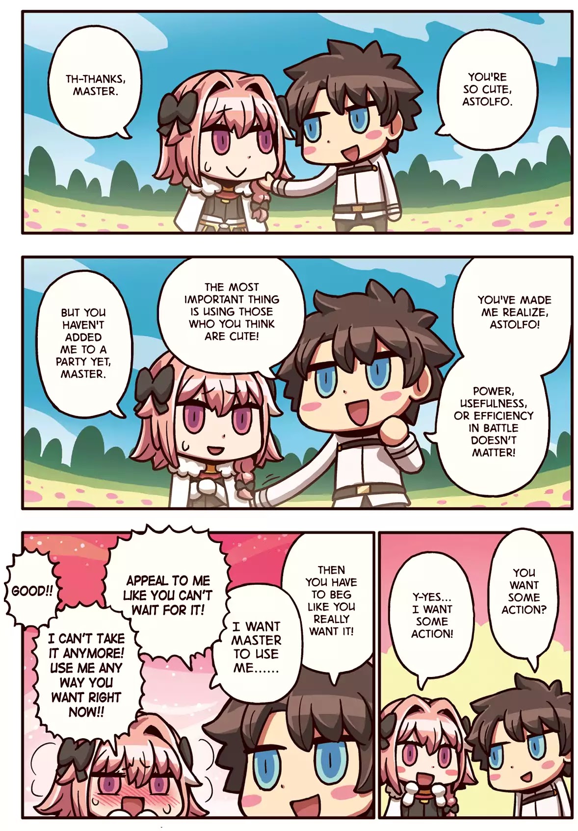 Manga de Wakaru! Fate/Grand Order Chapter 2.31 page 1 - Vol.2 Chapter 31: Begging