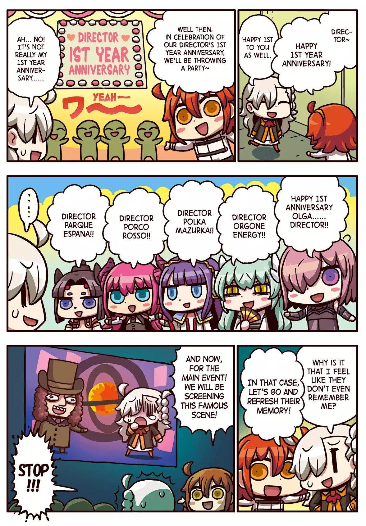 Manga de Wakaru! Fate/Grand Order Chapter 2.34 page 1 - Vol.2 Chapter 34: 1st Year Anniversary