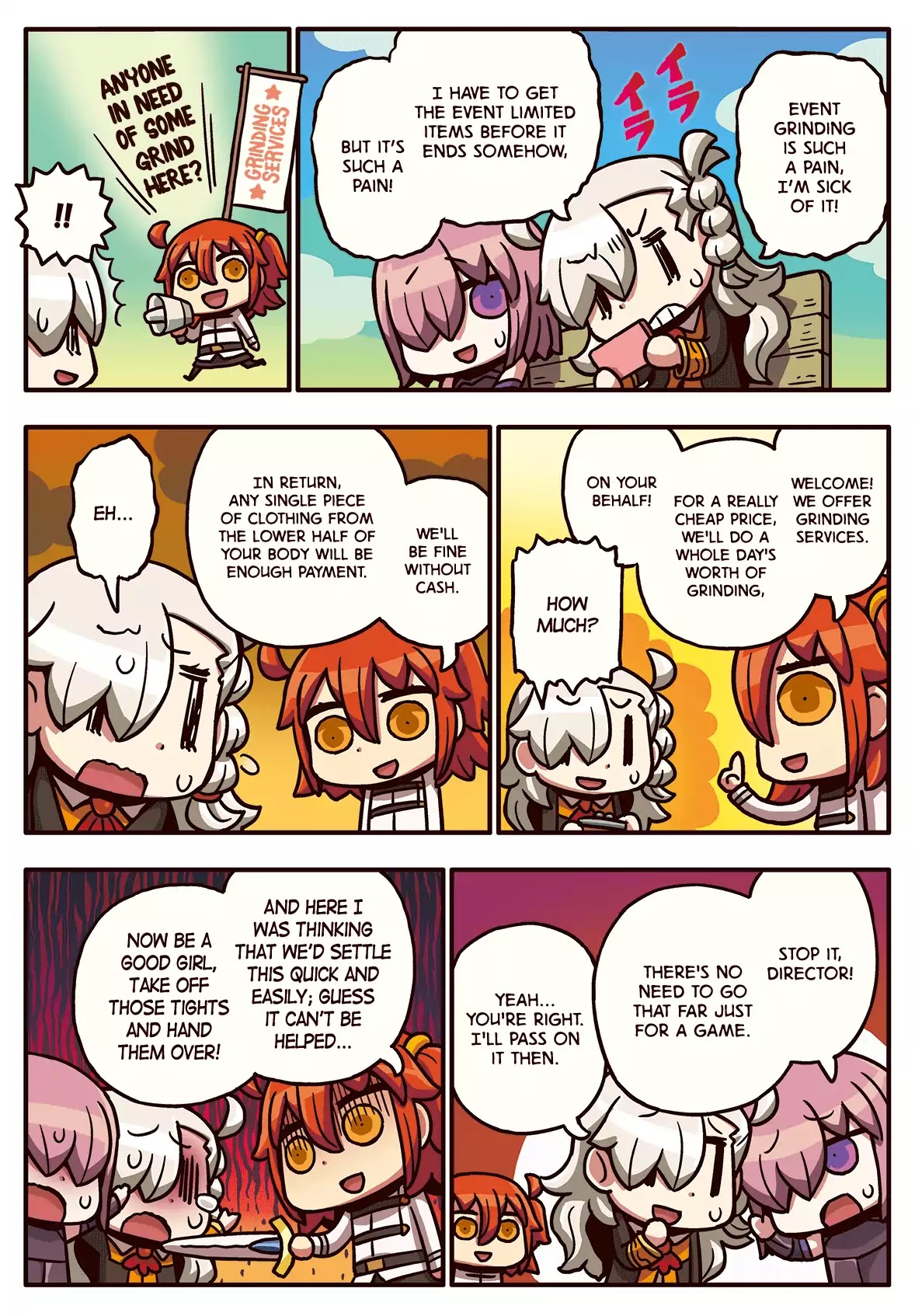 Manga de Wakaru! Fate/Grand Order Chapter 2.38 page 1 - Vol.2 Chapter 38: Grinding Services