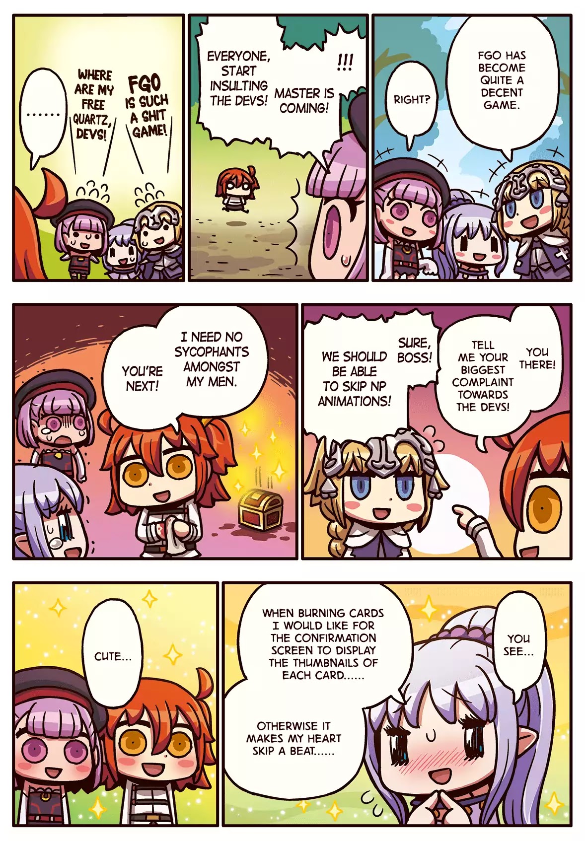 Manga de Wakaru! Fate/Grand Order Chapter 2.39 page 1 - Vol.2 Chapter 39: Heart Skips a Beat