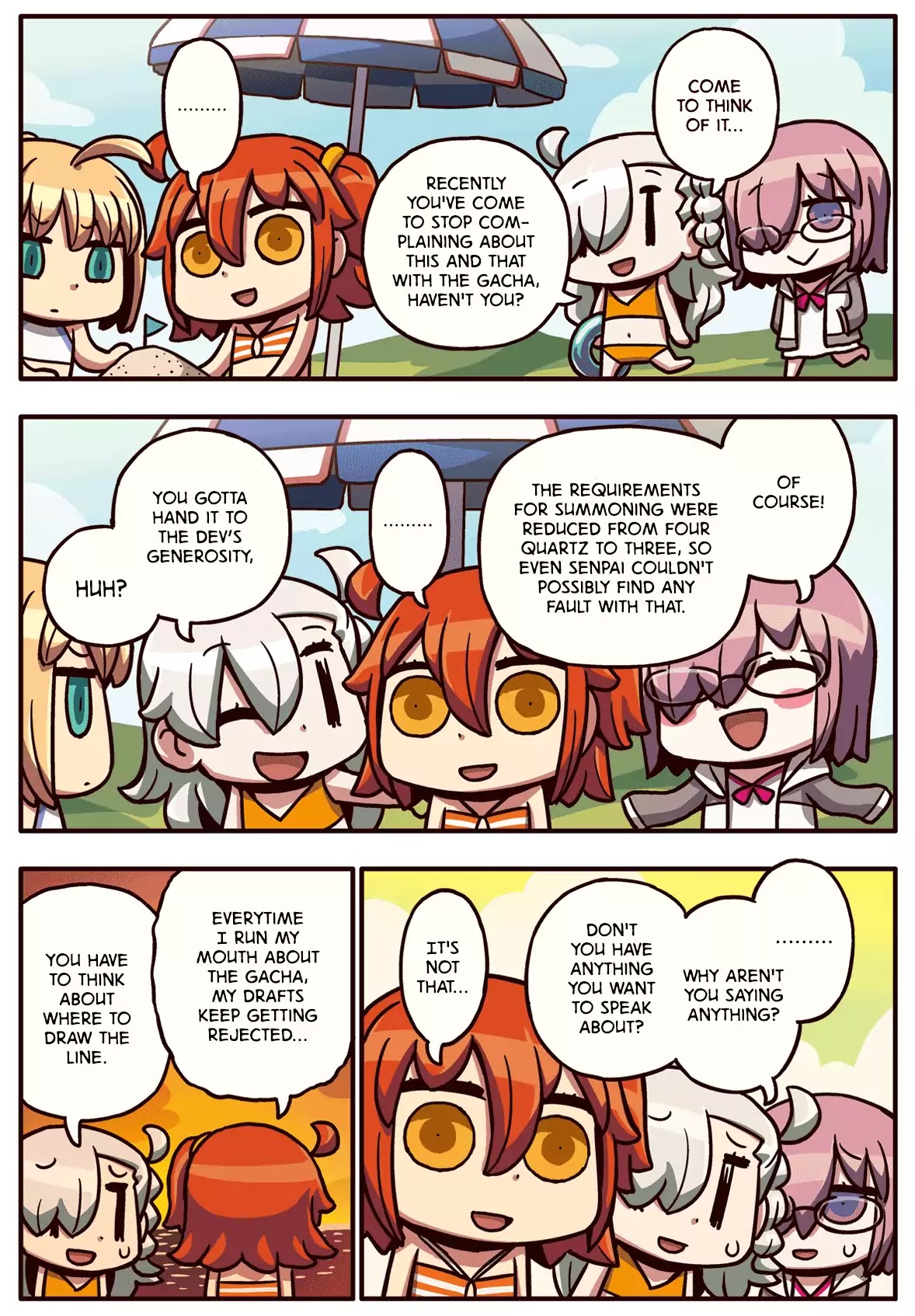 Manga de Wakaru! Fate/Grand Order Chapter 2.40 page 1 - Vol.2 Chapter 40: Say Something