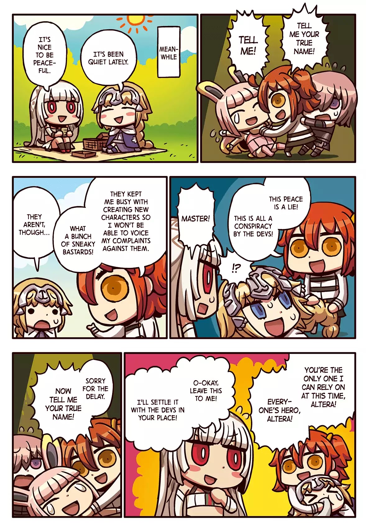 Manga de Wakaru! Fate/Grand Order Chapter 2.47 page 1 - Vol.2 Chapter 47: True Name
