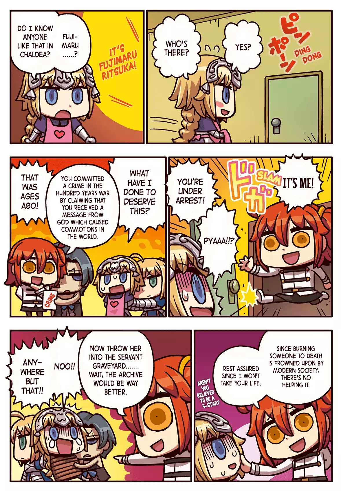 Manga de Wakaru! Fate/Grand Order Chapter 2.52 page 1 - Vol.2 Chapter 52: Transmissions from God