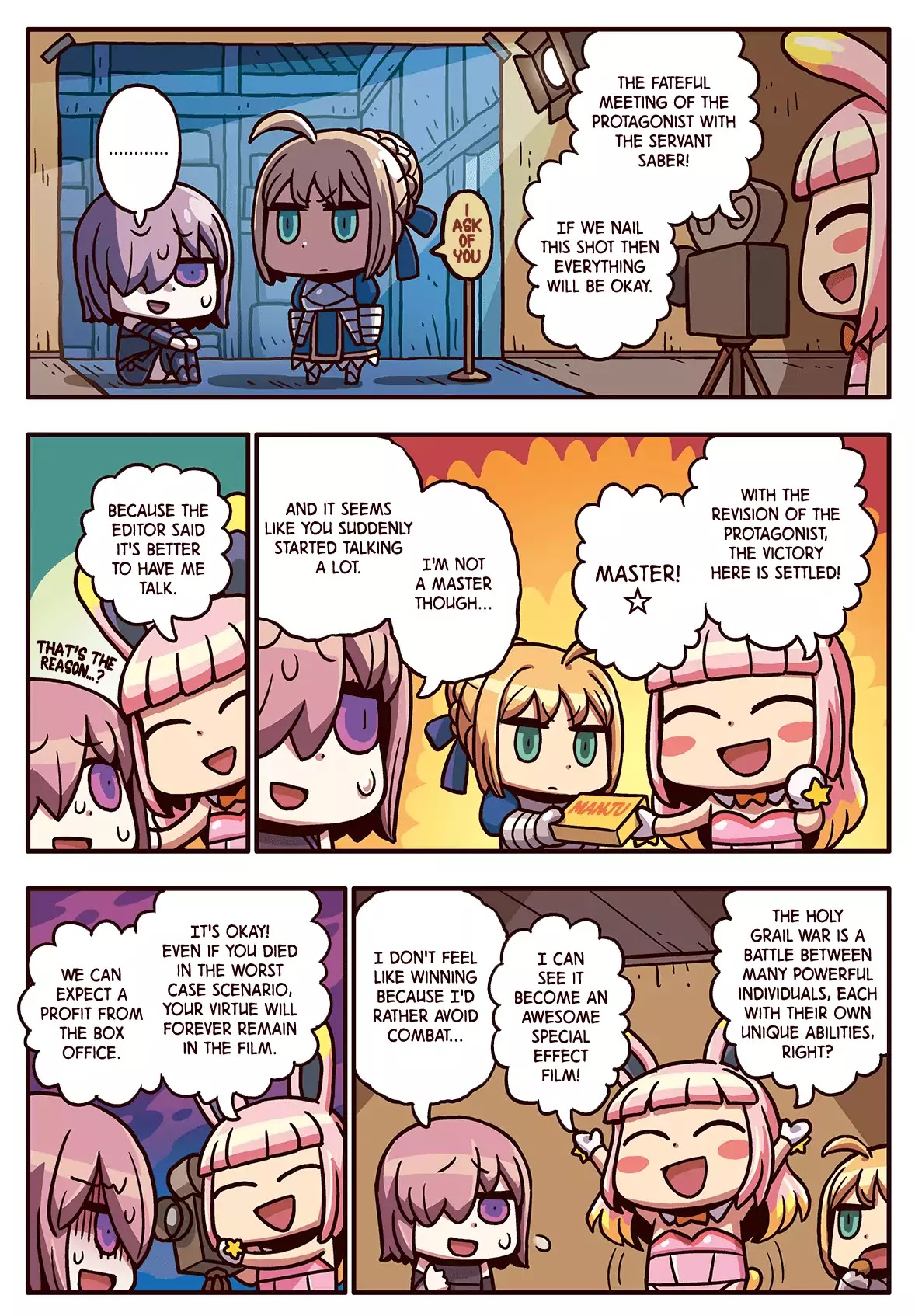 Manga de Wakaru! Fate/Grand Order Chapter 2.53 page 1 - Vol.2 Chapter 53: Revision of the Protagonist