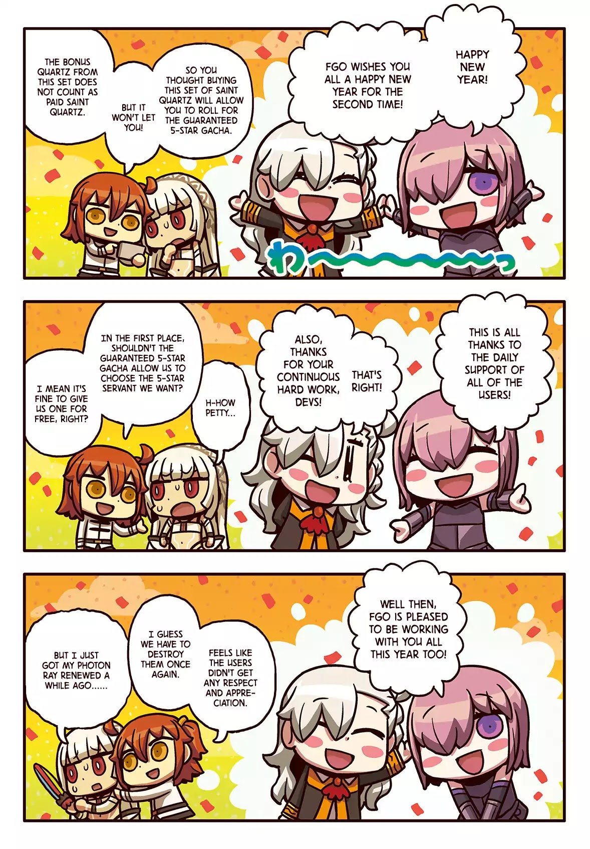 Manga de Wakaru! Fate/Grand Order Chapter 2.56 page 1 - Vol.2 Chapter 56: Thank You Again This Year