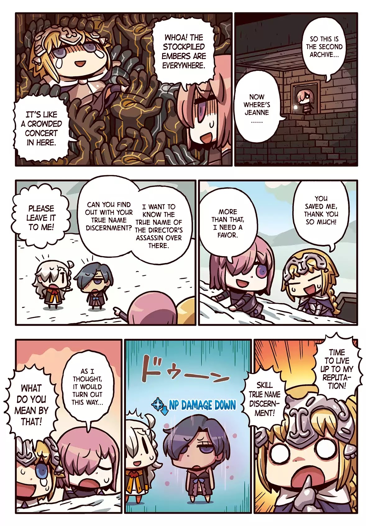 Manga de Wakaru! Fate/Grand Order Chapter 2.62 page 1 - Vol.2 Chapter 62: True Name Discernment