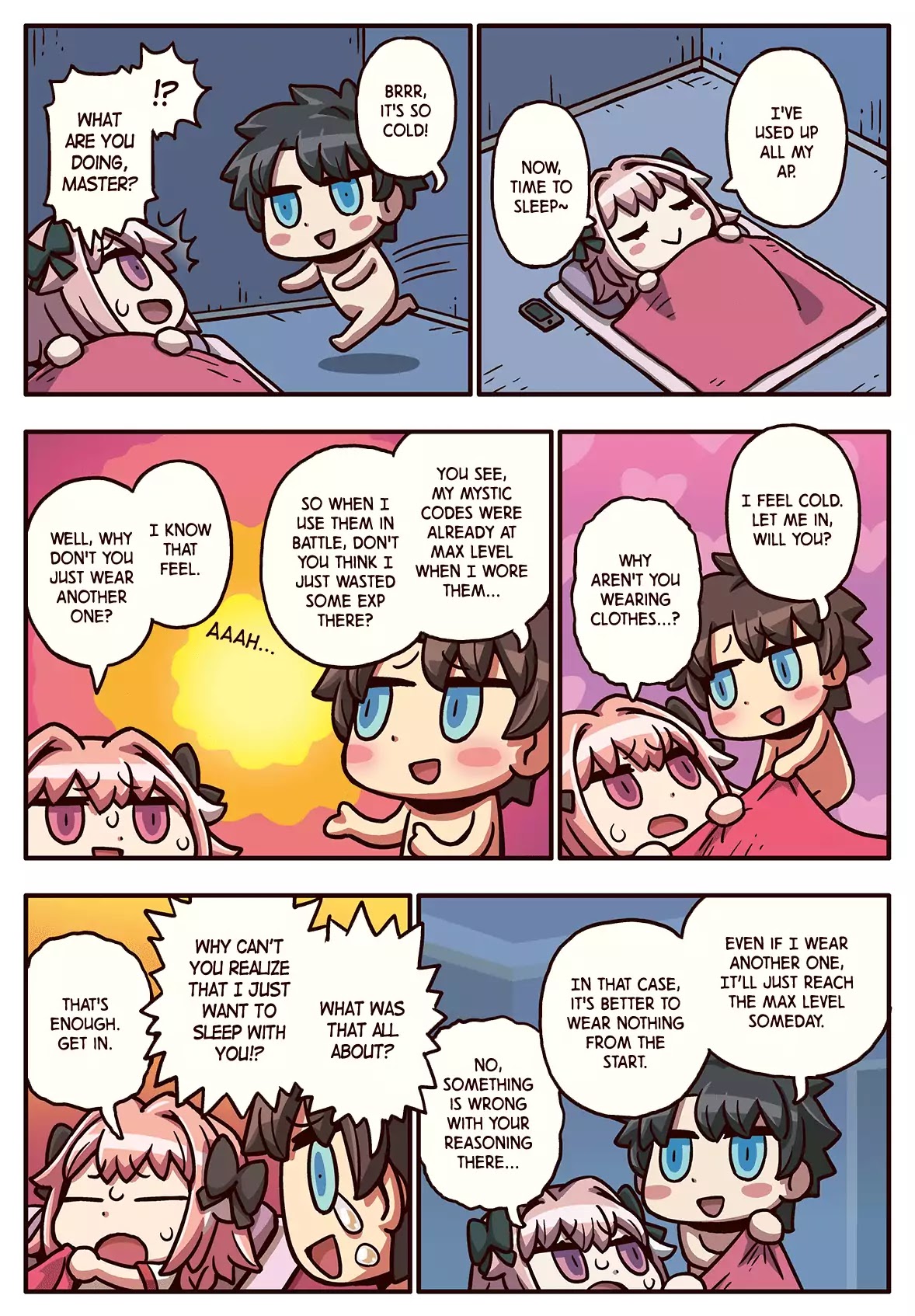 Manga de Wakaru! Fate/Grand Order Chapter 2.78 page 1 - Vol.2 Chapter 78: Mystic Code You Prefer