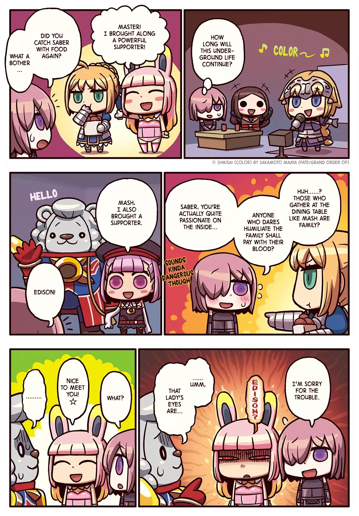 Manga de Wakaru! Fate/Grand Order Chapter 2.79 page 1 - Vol.2 Chapter 79: Supporters