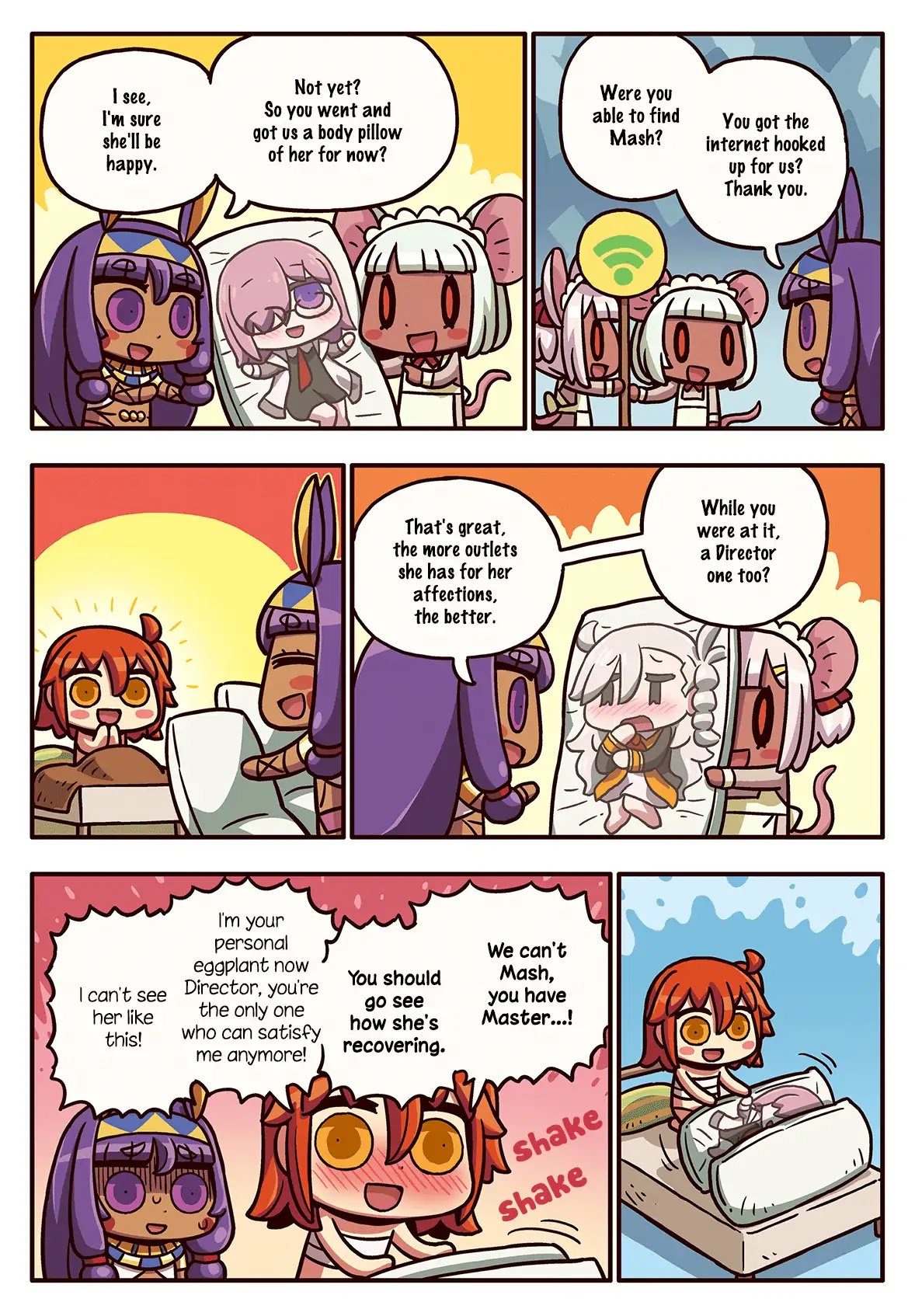 Manga de Wakaru! Fate/Grand Order Chapter 3.101 page 1 - Vol.3 Chapter 101: Body Pillow Usage