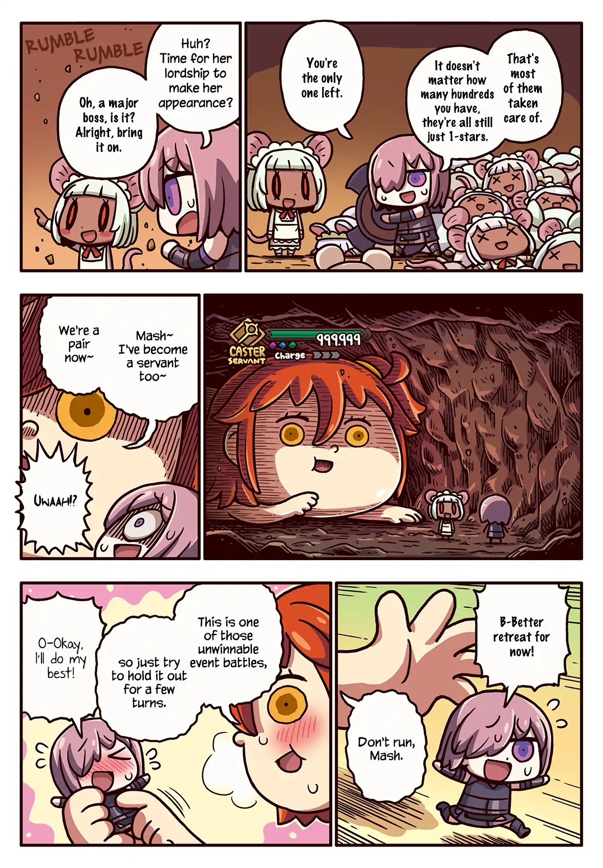 Manga de Wakaru! Fate/Grand Order Chapter 3.115 page 1 - Vol.3 Chapter 115: Boss Battle