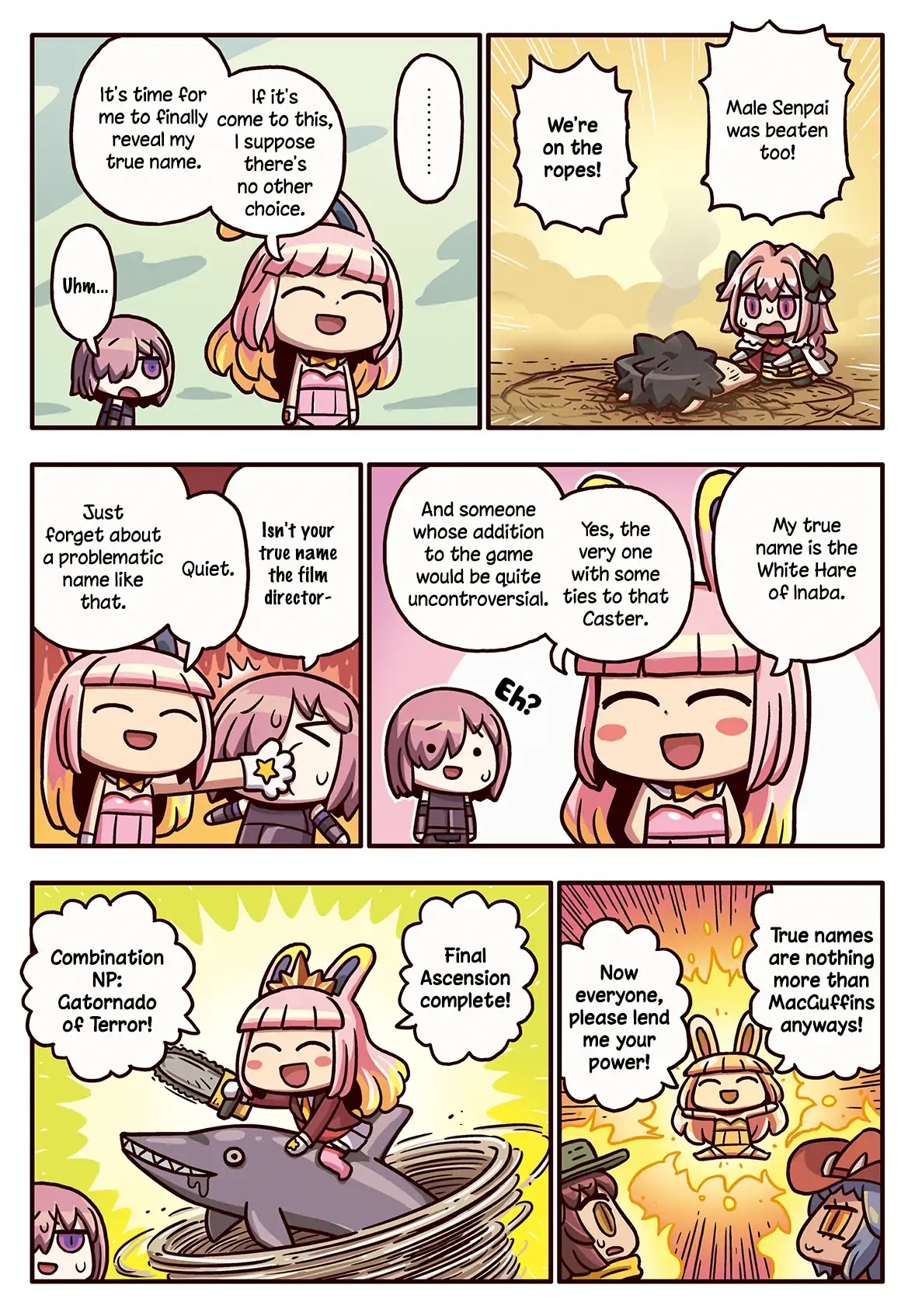 Manga de Wakaru! Fate/Grand Order Chapter 3.117 page 1 - Vol.3 Chapter 117: True Name Reveal?