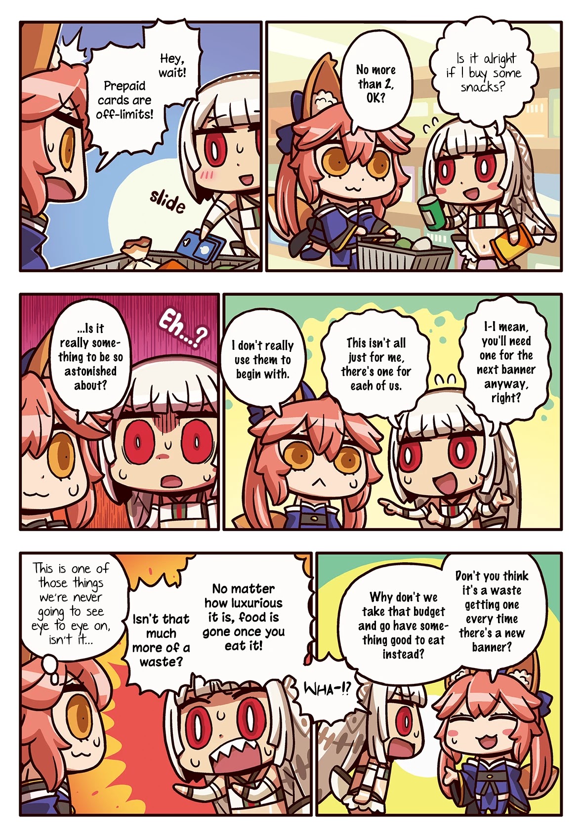 Manga de Wakaru! Fate/Grand Order Chapter 3.126 page 1 - Vol.3 Chapter 126: Cards Don't Count As Snacks