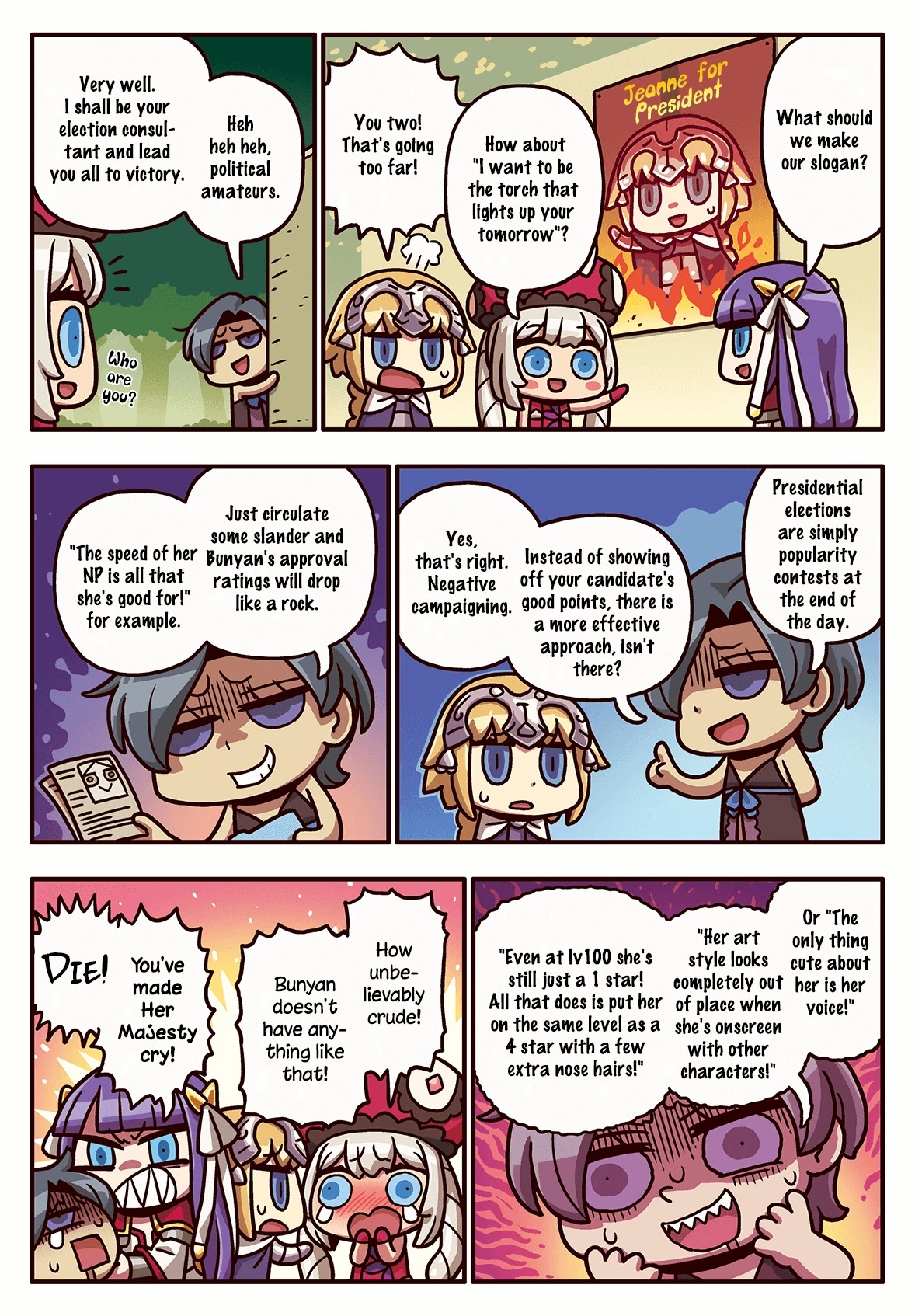 Manga de Wakaru! Fate/Grand Order Chapter 3.135 page 1 - Vol.3 Chapter 135: Road to Election Victory