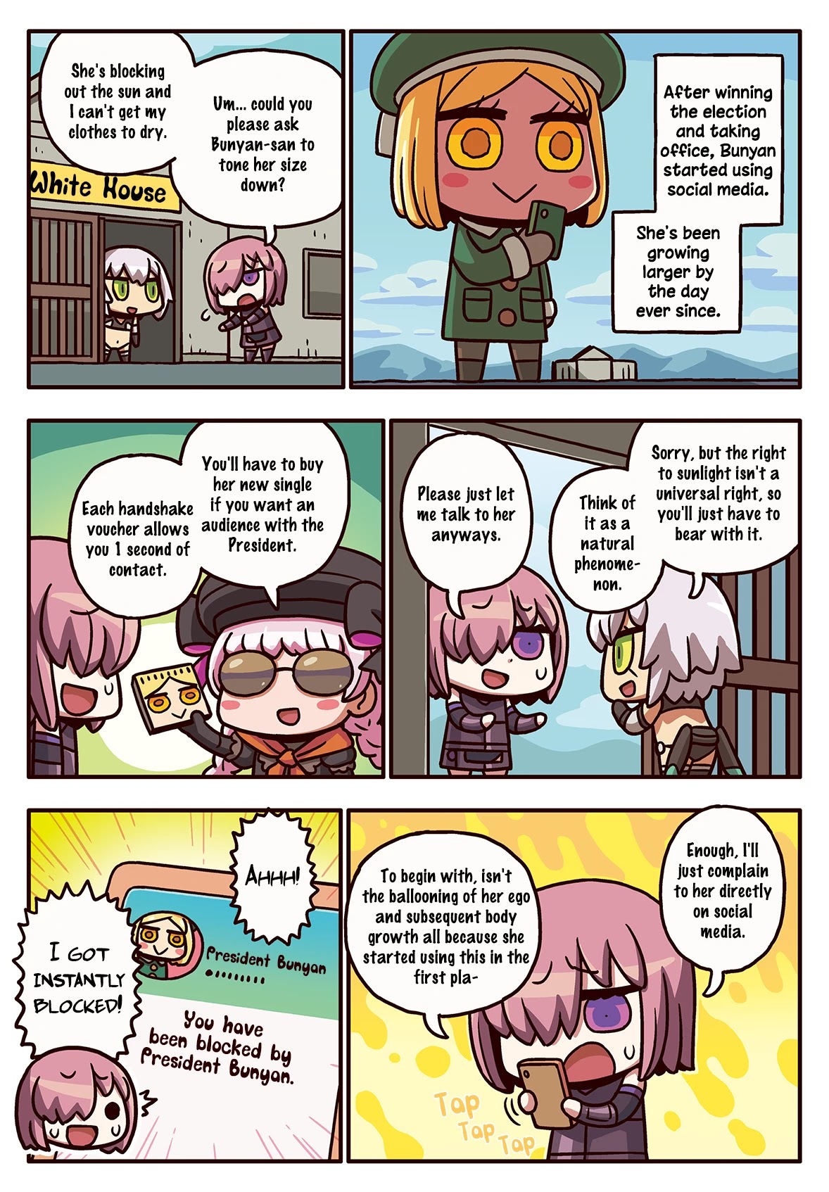 Manga de Wakaru! Fate/Grand Order Chapter 3.142 page 1 - Vol.3 Chapter 142: Social Media and Giganticism