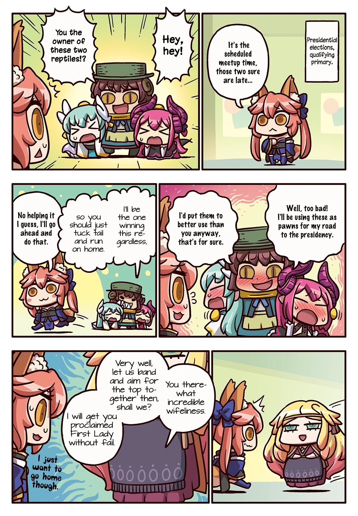 Manga de Wakaru! Fate/Grand Order Chapter 3.166 page 1 - Vol.3 Chapter 166: Member Poaching