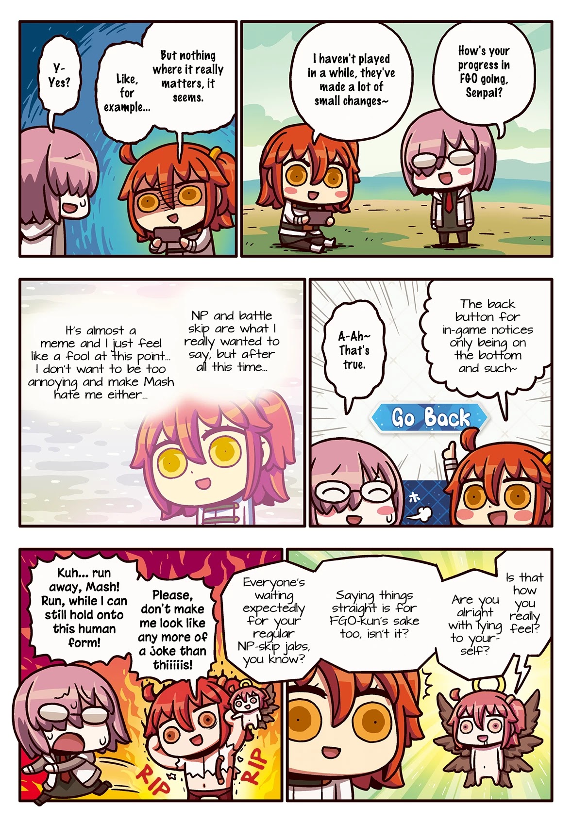 Manga de Wakaru! Fate/Grand Order Chapter 3.168 page 1 - Vol.3 Chapter 168: Areas for Improvement