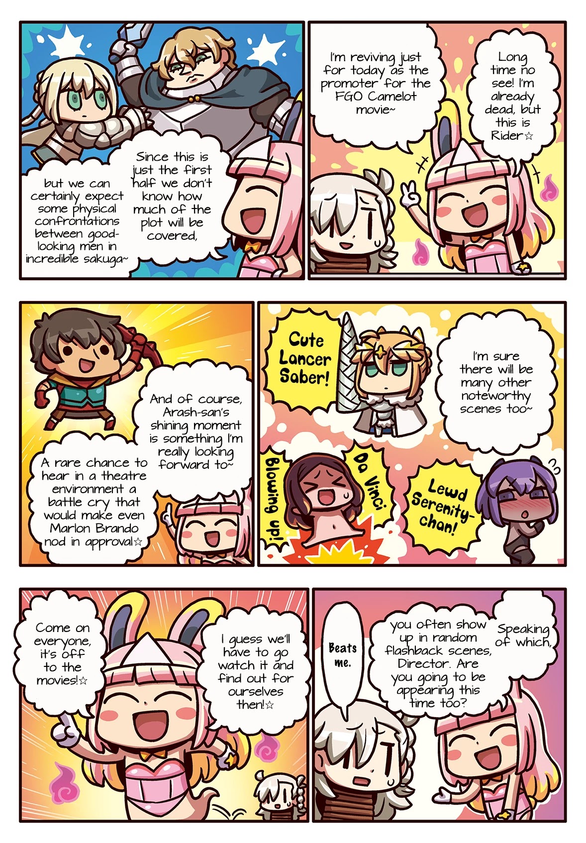 Manga de Wakaru! Fate/Grand Order Chapter 3.172 page 1 - Vol.3 Chapter 172: Movie Adaptation: Camelot