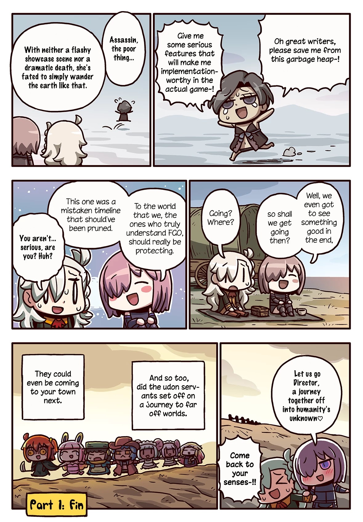 Manga de Wakaru! Fate/Grand Order Chapter 3.180 page 1 - Vol.3 Chapter 180: Outward Bound