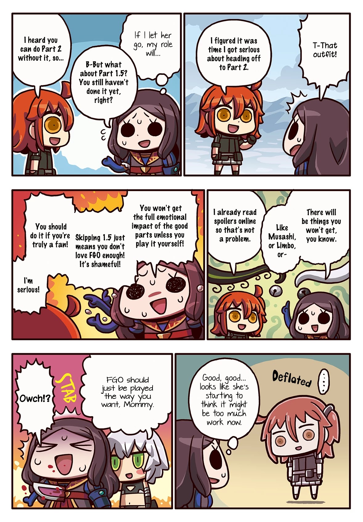 Manga de Wakaru! Fate/Grand Order Chapter 3.186 page 1 - Vol.3 Chapter 186: Off to Part 2