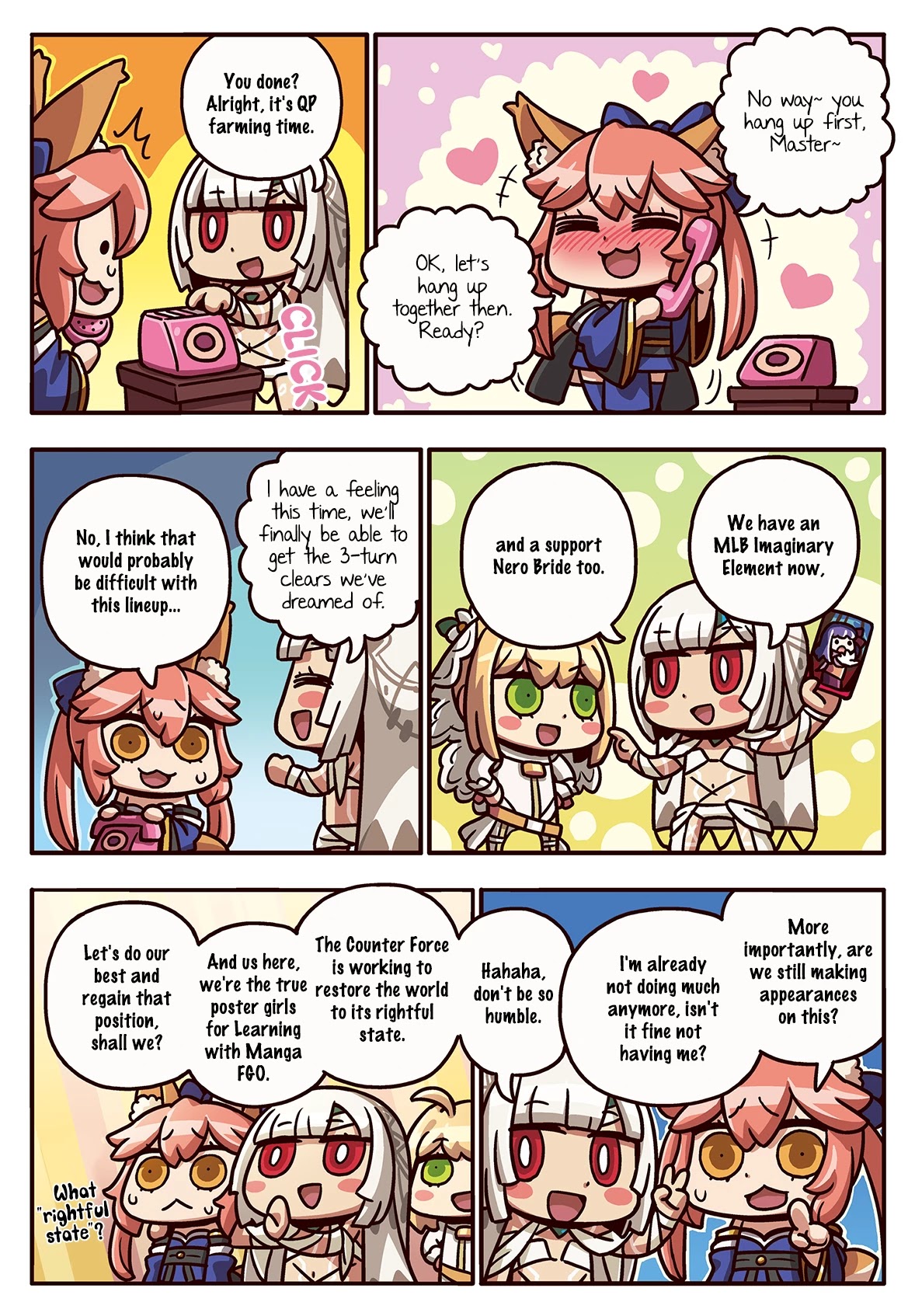 Manga de Wakaru! Fate/Grand Order Chapter 3.196 page 1 - Vol.3 Chapter 196: QP Farming