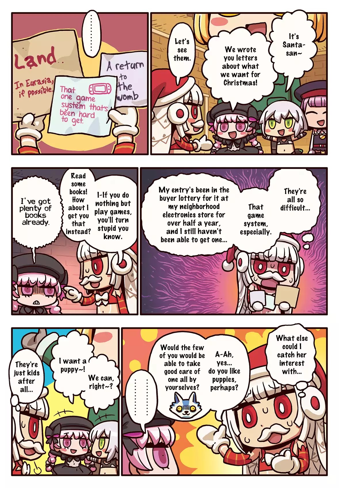 Manga de Wakaru! Fate/Grand Order Chapter 3.20 page 1 - Vol.3 Chapter 20: Presents for the Holy Night