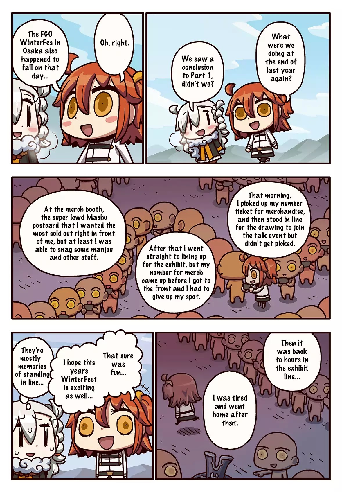 Manga de Wakaru! Fate/Grand Order Chapter 3.21 page 1 - Vol.3 Chapter 21: WinterFes