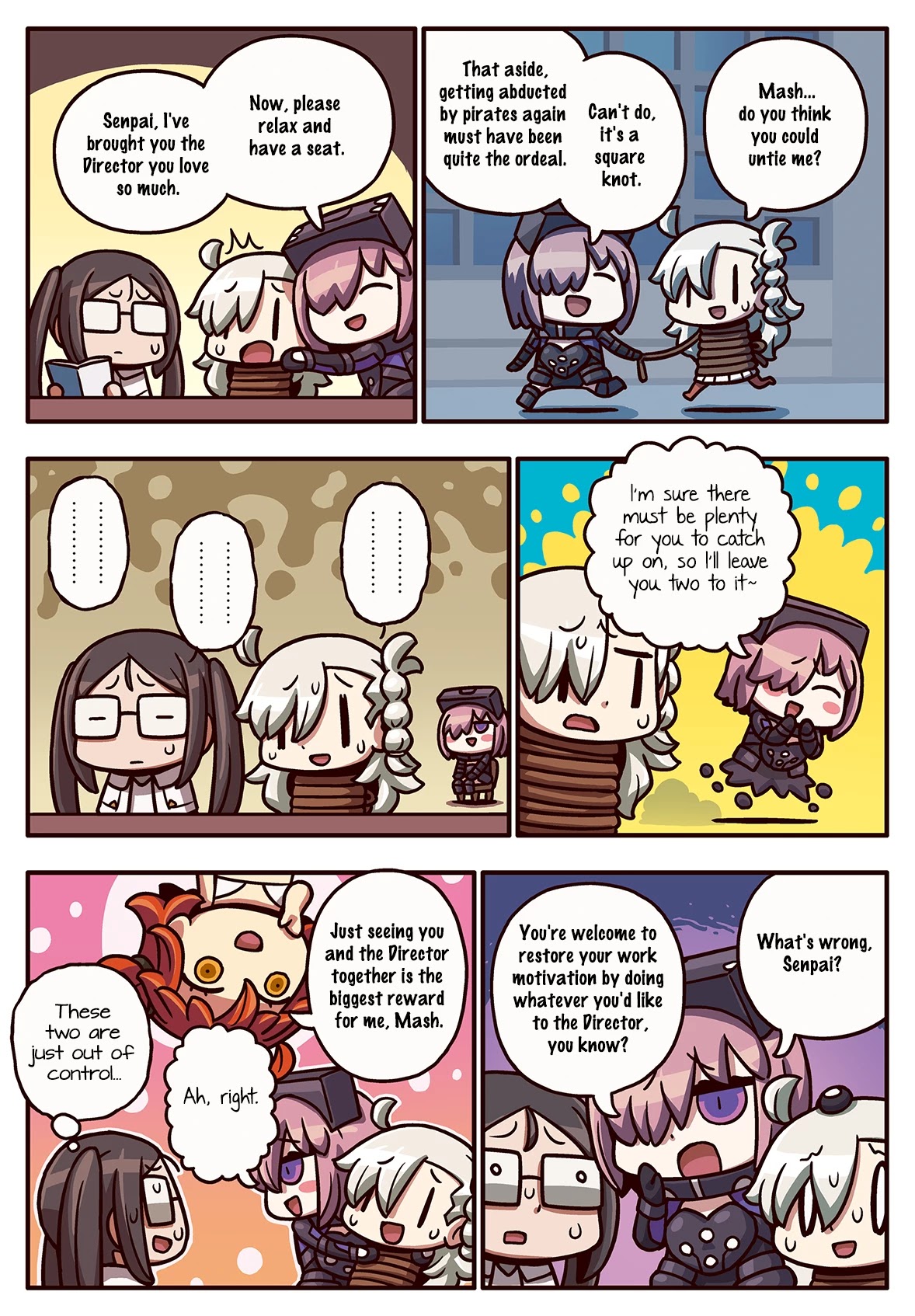 Manga de Wakaru! Fate/Grand Order Chapter 3.210 page 1 - Vol.3 Chapter 210: An Awkward Reunion