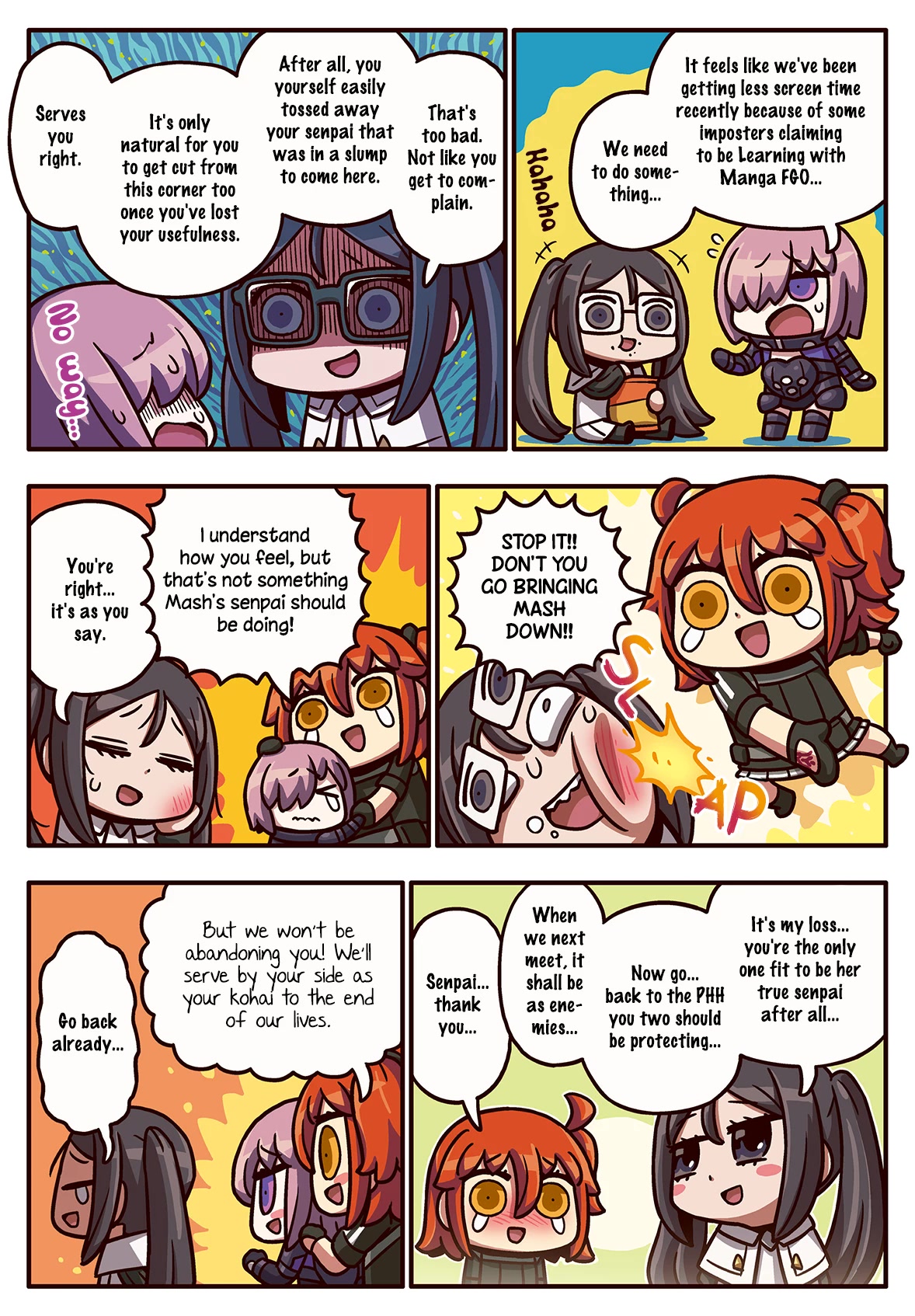 Manga de Wakaru! Fate/Grand Order Chapter 3.227 page 1 - Vol.3 Chapter 227: Mash and Senpai