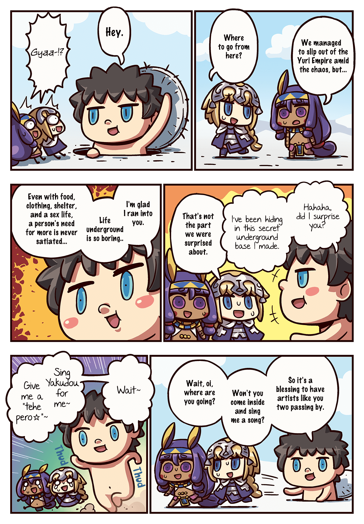 Manga de Wakaru! Fate/Grand Order Chapter 3.244 page 1 - Vol.3 Chapter 244: After Their Escape