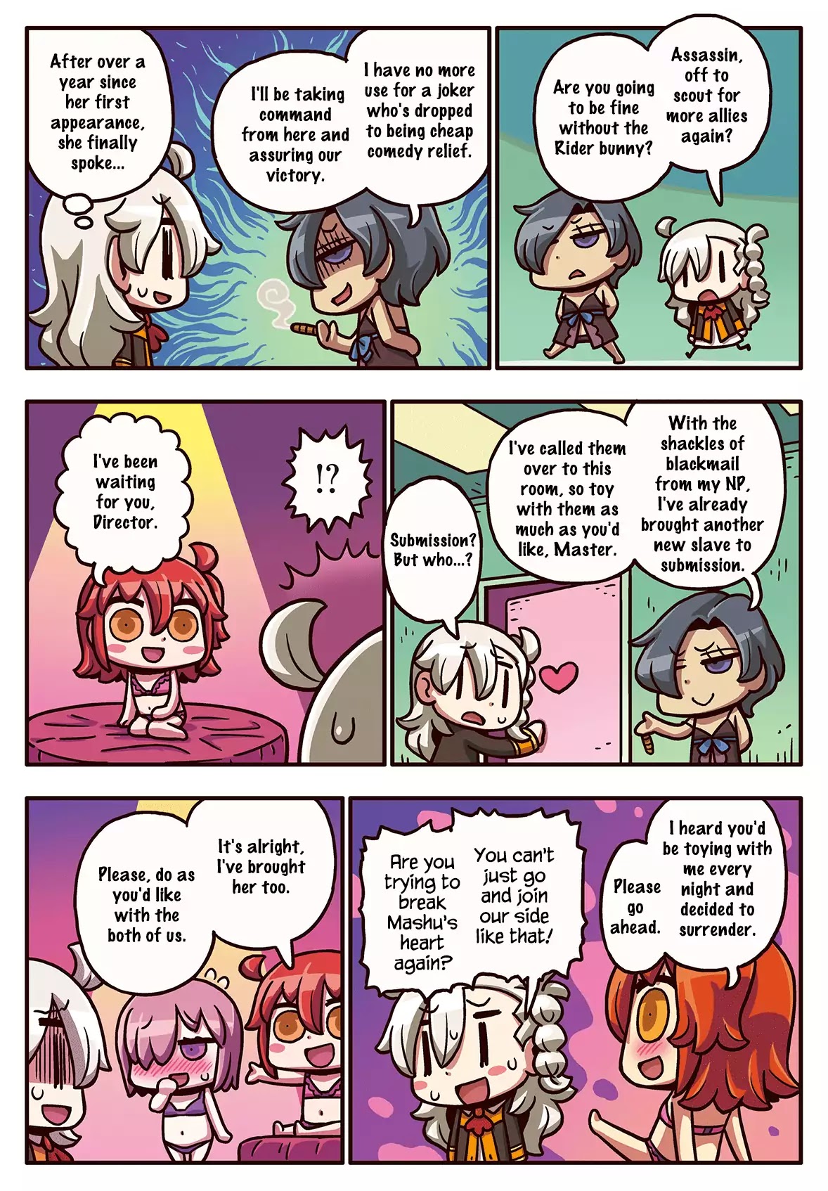 Manga de Wakaru! Fate/Grand Order Chapter 3.25 page 1 - Vol.3 Chapter 25: Assassin, Working Behind the Scenes