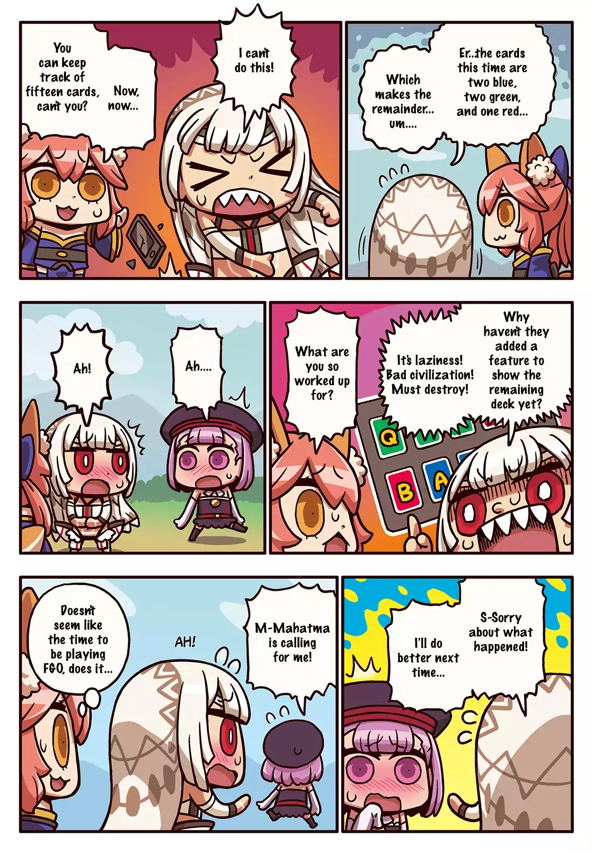 Manga de Wakaru! Fate/Grand Order Chapter 3.3 page 1 - Vol.3 Chapter 3: Counting Cards