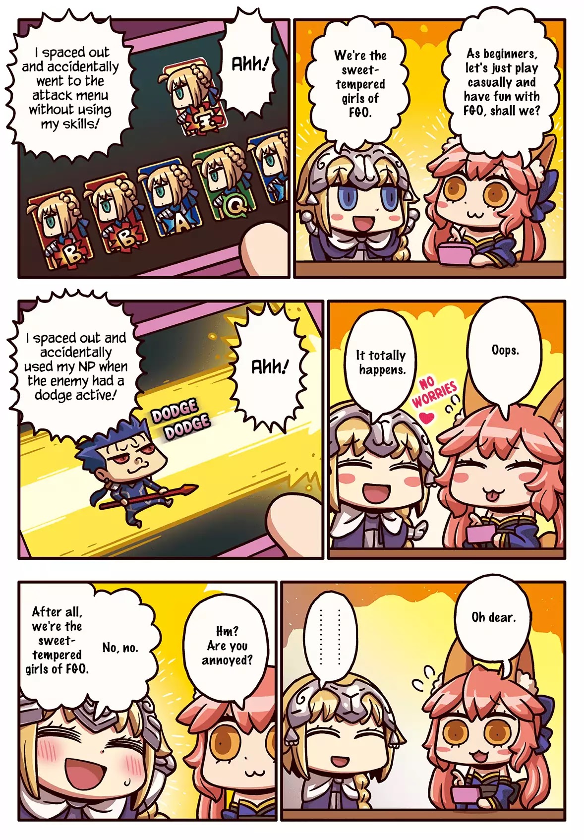 Manga de Wakaru! Fate/Grand Order Chapter 3.30 page 1 - Vol.3 Chapter 30: The Sweet-Tempered Girls of FGO