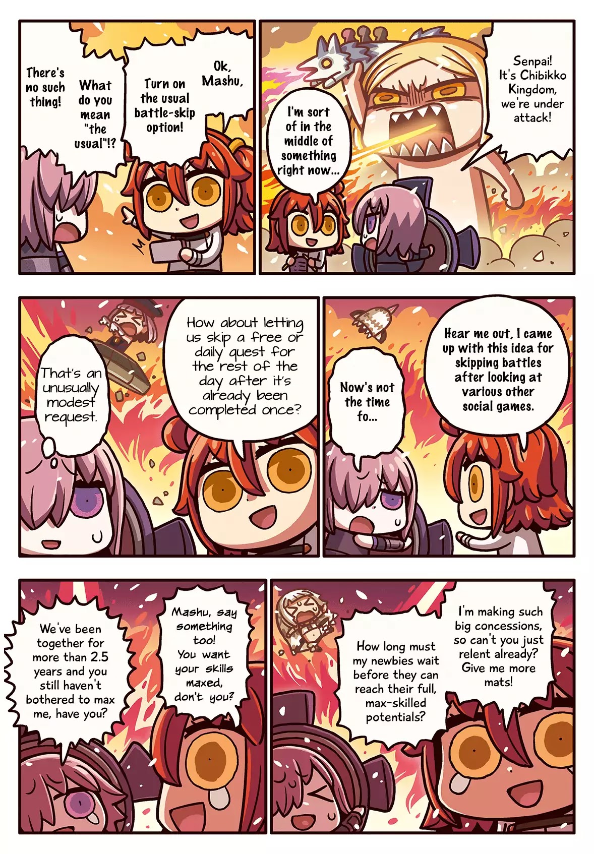 Manga de Wakaru! Fate/Grand Order Chapter 3.44 page 1 - Vol.3 Chapter 44: The Chibikko Kingdom Strikes Back