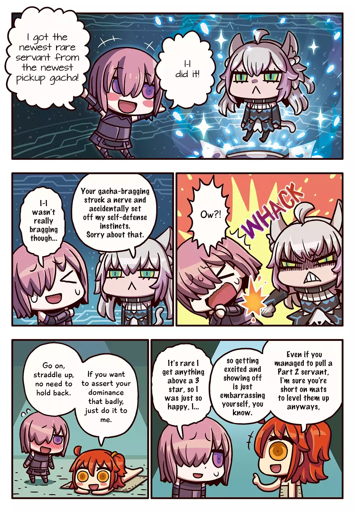 Manga de Wakaru! Fate/Grand Order Chapter 3.48 page 1 - Vol.3 Chapter 48: Mounting