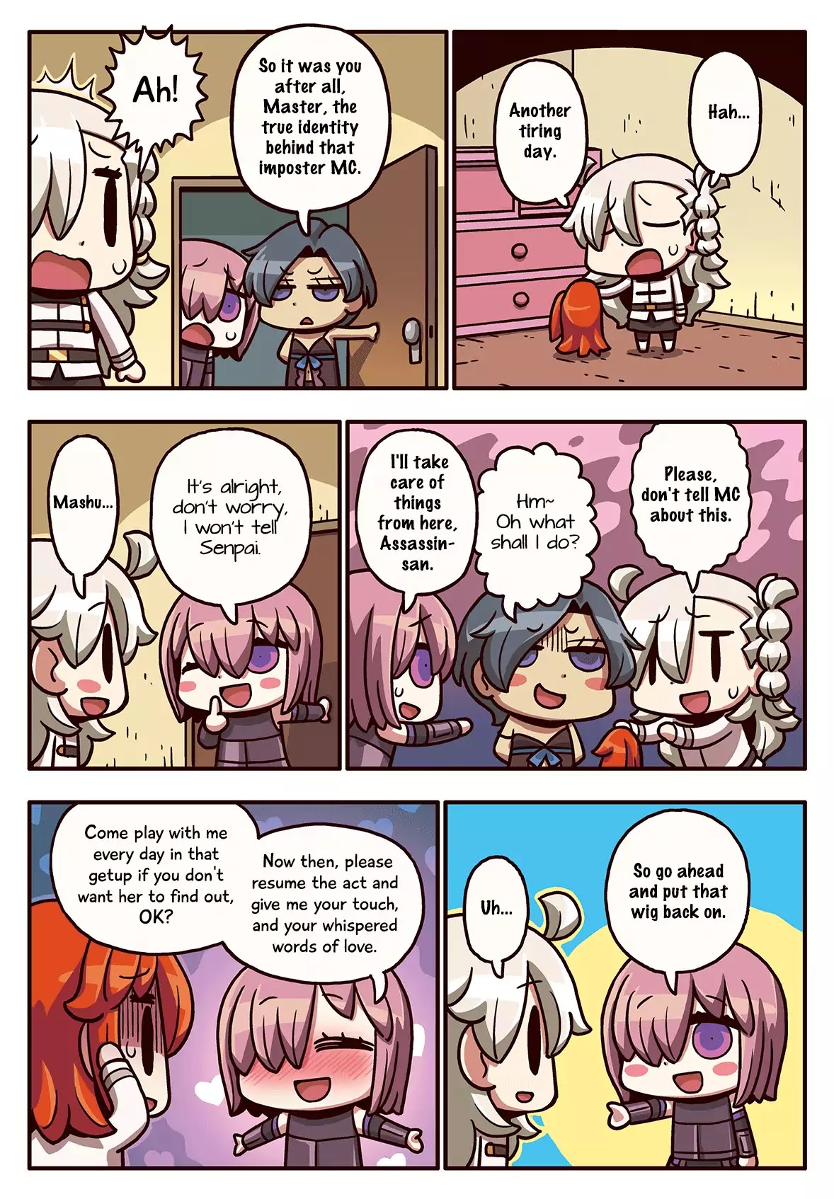Manga de Wakaru! Fate/Grand Order Chapter 3.50 page 1 - Vol.3 Chapter 50: True Identity Trio