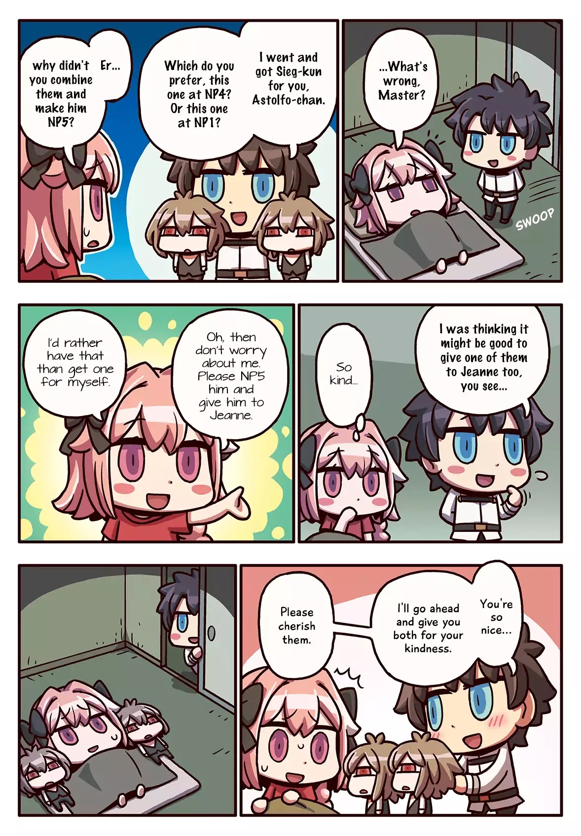 Manga de Wakaru! Fate/Grand Order Chapter 3.56 page 1 - Vol.3 Chapter 56: The Kindness of a Person of Integrity