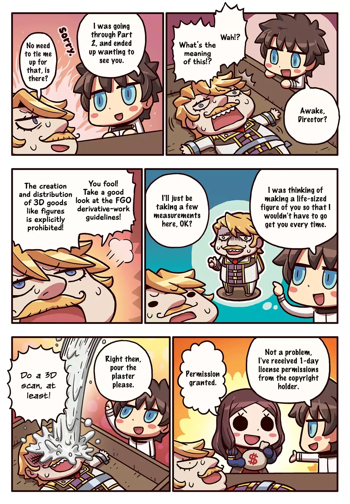 Manga de Wakaru! Fate/Grand Order Chapter 3.62 page 1 - Vol.3 Chapter 62: Permission Already Obtained