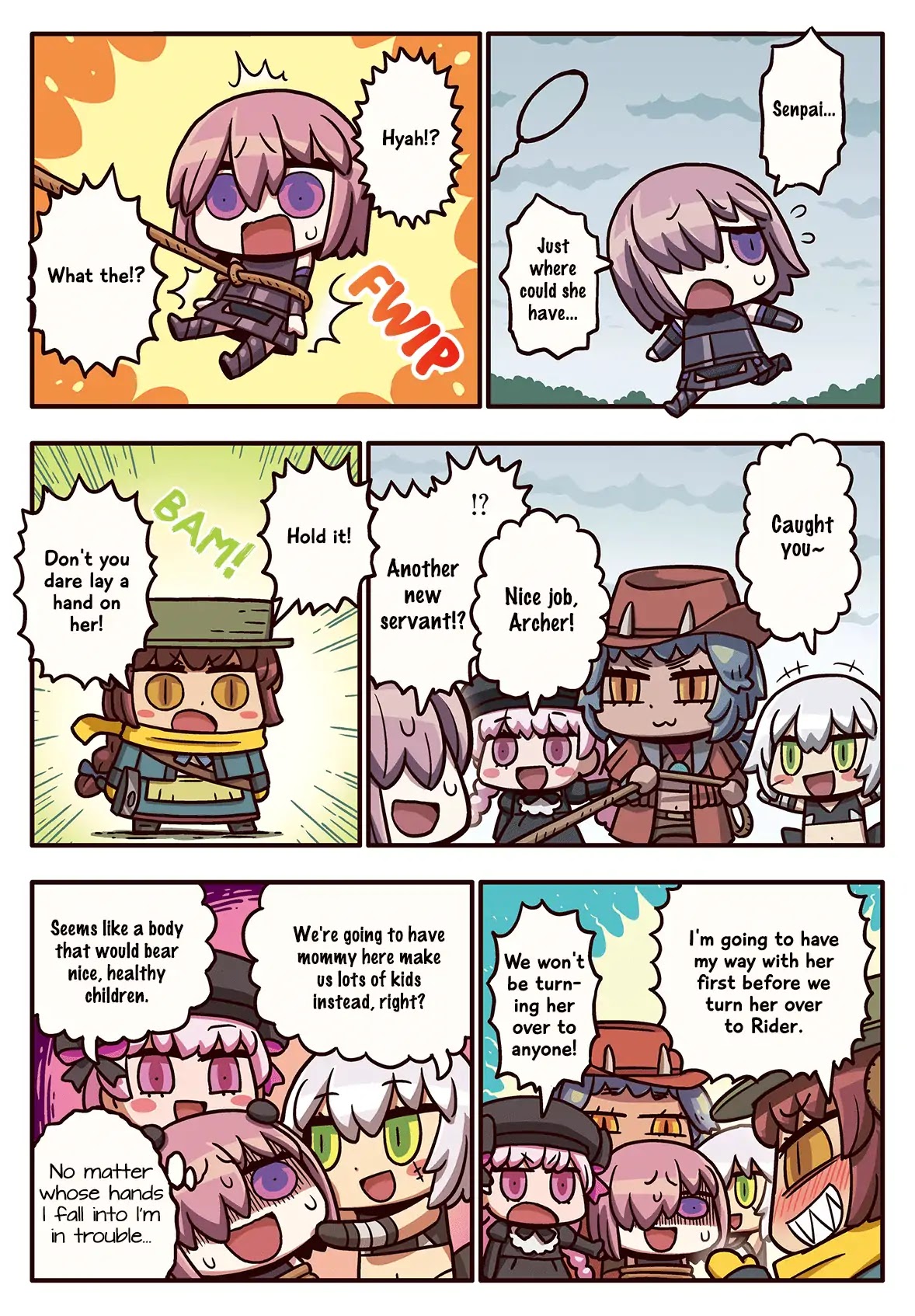 Manga de Wakaru! Fate/Grand Order Chapter 3.85 page 1 - Vol.3 Chapter 85: Danger on Both Sides